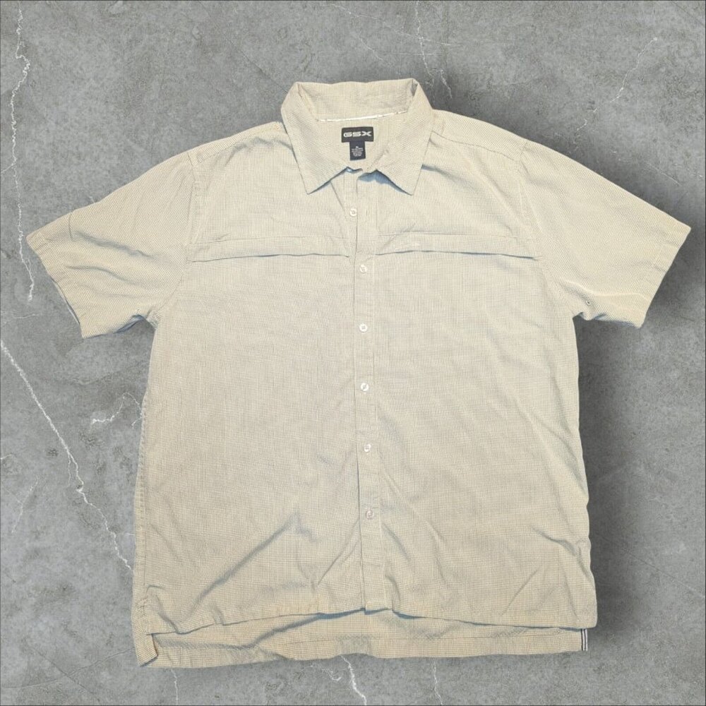 GSX Men’s Shirt‎ XL Button Down Fishing Outdoors Short Sleeve Fishing Hiking